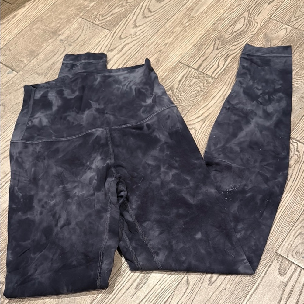 Lululemon full length Black Tie-Dye Leggings